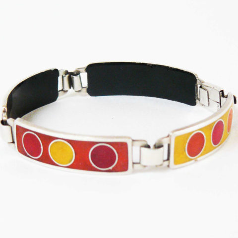 Bracelet, silver-plated, Perli