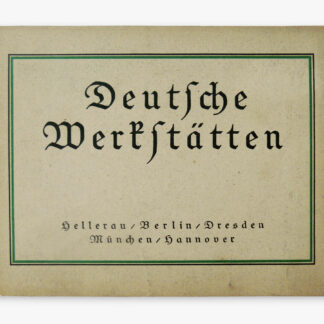 "Das Deutsche Hausgerät", first edition, Deutsche Werkstätten