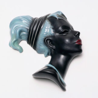Wall mask, dark skin young woman, Albert Strunz for Cortendorf