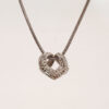 Necklace and Heart Pendant set with Diamonds