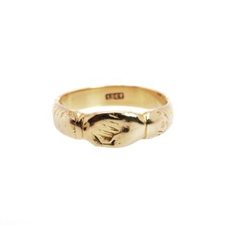 Mani-in-Fede-Ring, 18 ct gold, 19th Century