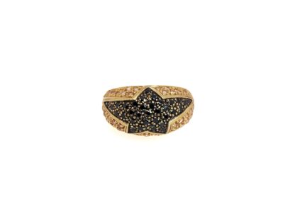 KISS – Band Ring with Star, 18 ct Gold