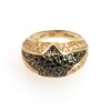 KISS – Band Ring with Star, 18 ct Gold