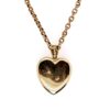 Heart Locket on Antique Pea Chain, 3.5 cts Diamonds, England, 1870s