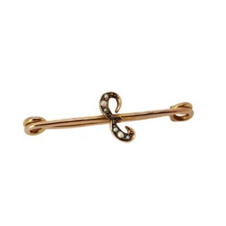 Safety Pin with Pearl Monogram – A Victorian Keepsake