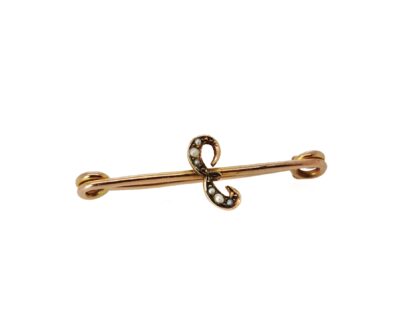 Safety Pin with Pearl Monogram – A Victorian Keepsake