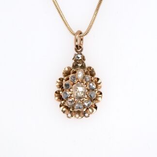Historic Floral Diamond Pendant, late 19th Century